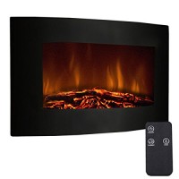 Gracelove 35" XL Large 1500W Adjustable Electric Wall Mount Fireplace Heater W/Remote New Realistic Logs and Embers ! 2in1 Heater & Decoration - B01M02DIW1